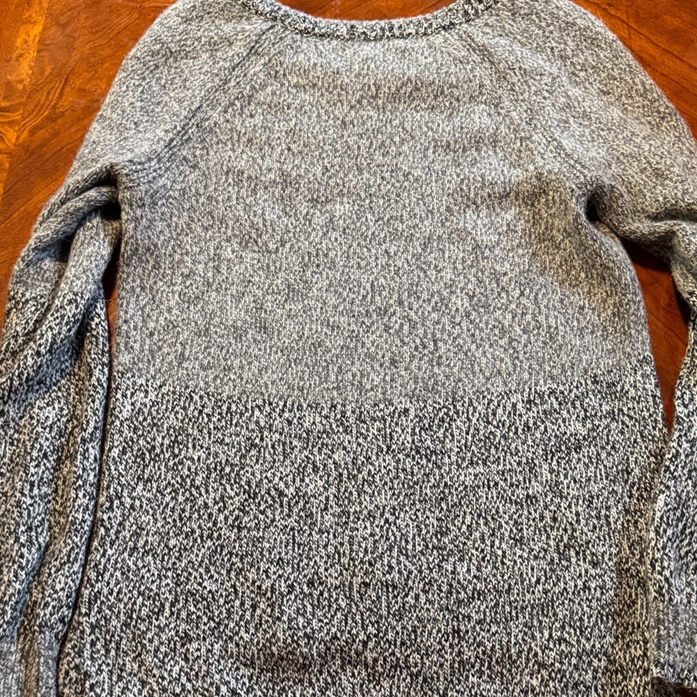 rag & bone Women's Gray and Black Crew Neck Sweater - Picture 3 of 6